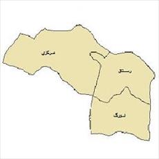 نقشه بخش های شهرستان داراب