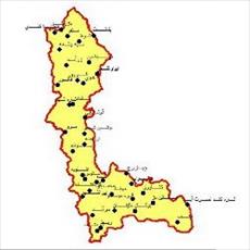 شیپ فایل شهرهای استان آذربایجان غربی به صورت نقطه ای