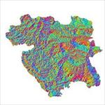 نقشه-ی-رستری-جهت-شیب-استان-کردستان