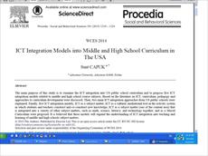 ICT Integration Models into Middle and High School Curriculum in The USA  ترجمه