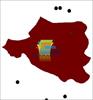 شیپ فایل نقطه ای شهرهای شهرستان اقلید واقع در استان فارس