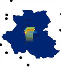 شیپ فایل نقطه ای شهرهای شهرستان ملایر واقع در استان همدان