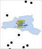 شیپ فایل نقطه ای شهرهای شهرستان گلپایگان واقع در استان اصفهان