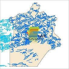 شیپ فایل آبراهه های شهرستان شاهرود واقع در استان سمنان