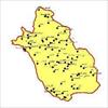 شیپ فایل شهرهای استان فارس به صورت نقطه ای