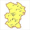 شیپ فایل شهرهای استان همدان به صورت نقطه ای
