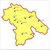 شیپ فایل شهرهای استان کهگیلویه و بویراحمد به صورت نقطه ای